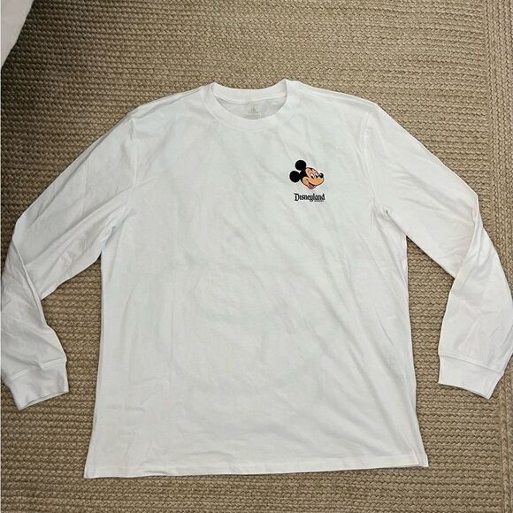 Disney Tops - Disneyland Mickey Mouse mens long sleeve shirt size large white peace sign E145